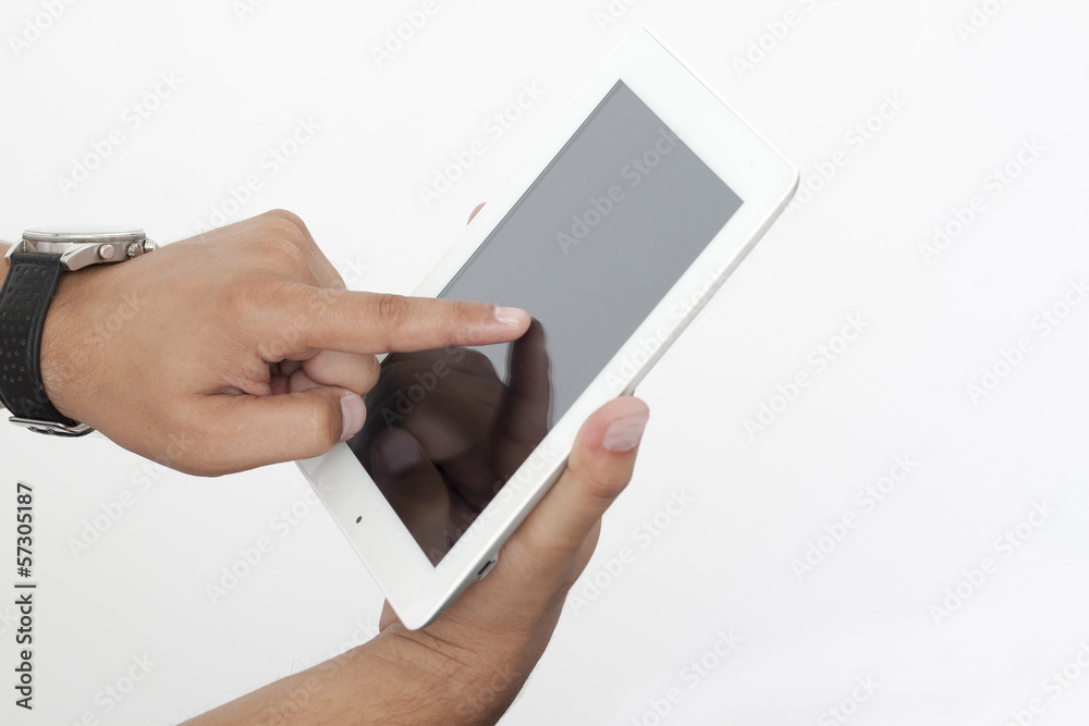 Finger Pointing on Digital Tablet Finger Pointing on Digital Tablet