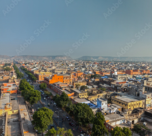 Aerial view of Jaipur   Pink city   Rajasthan  India