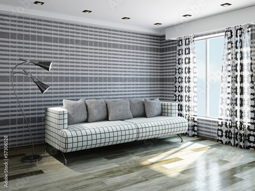 Sofa and a lamp