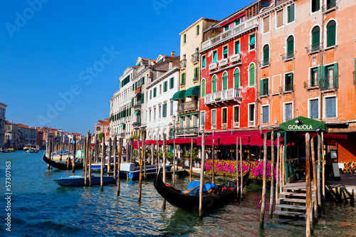 Venice Grand Canal and gondola small harbor © Photocreo Bednarek