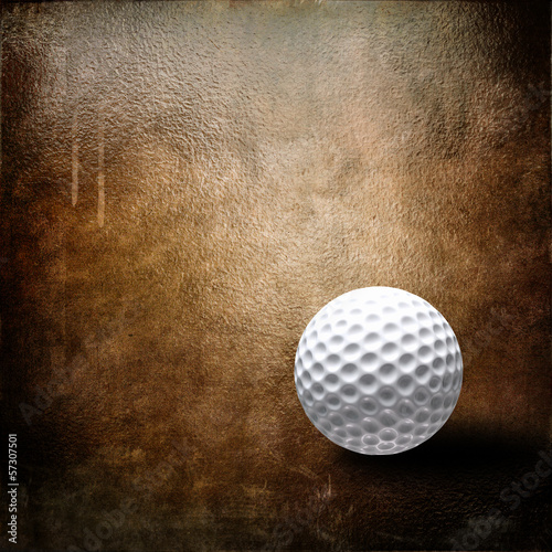 Golf ball over grunge background