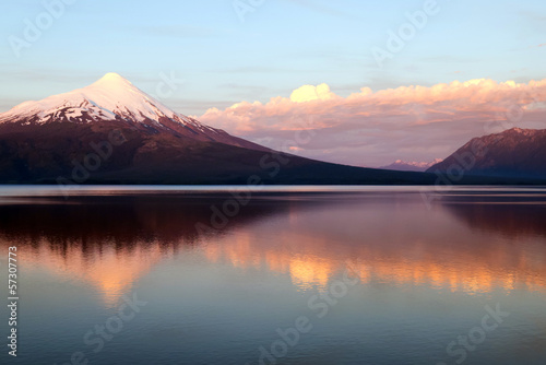 orsono volcano in Chile  reflection in the lake