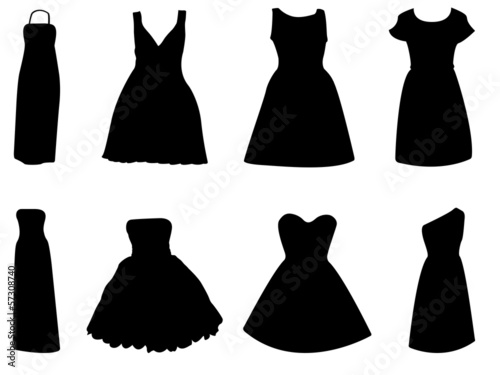 Woman dress set illustrated on white