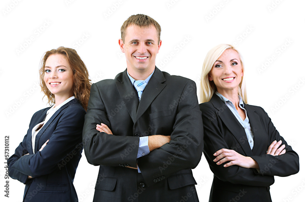 Group of business people isolated on white Group of business people isolated on white