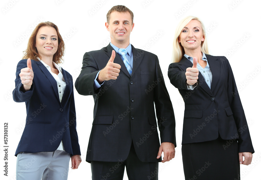 Group of business people isolated on white Group of business people isolated on white
