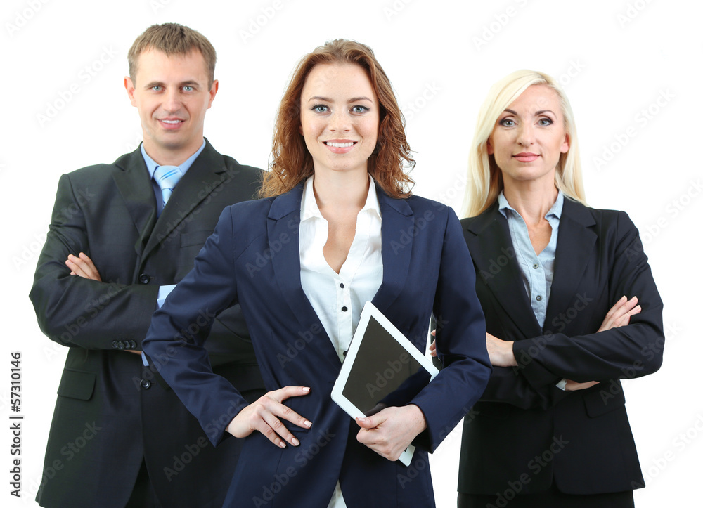 Group of business people isolated on white Group of business people isolated on white