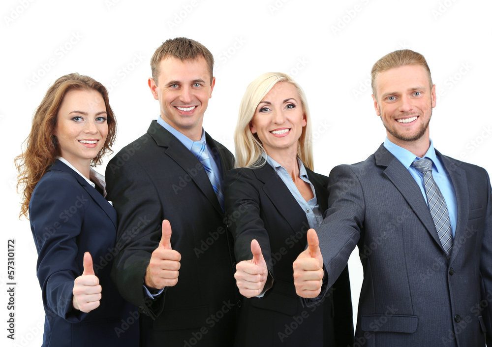 Group of business people isolated on white Group of business people isolated on white