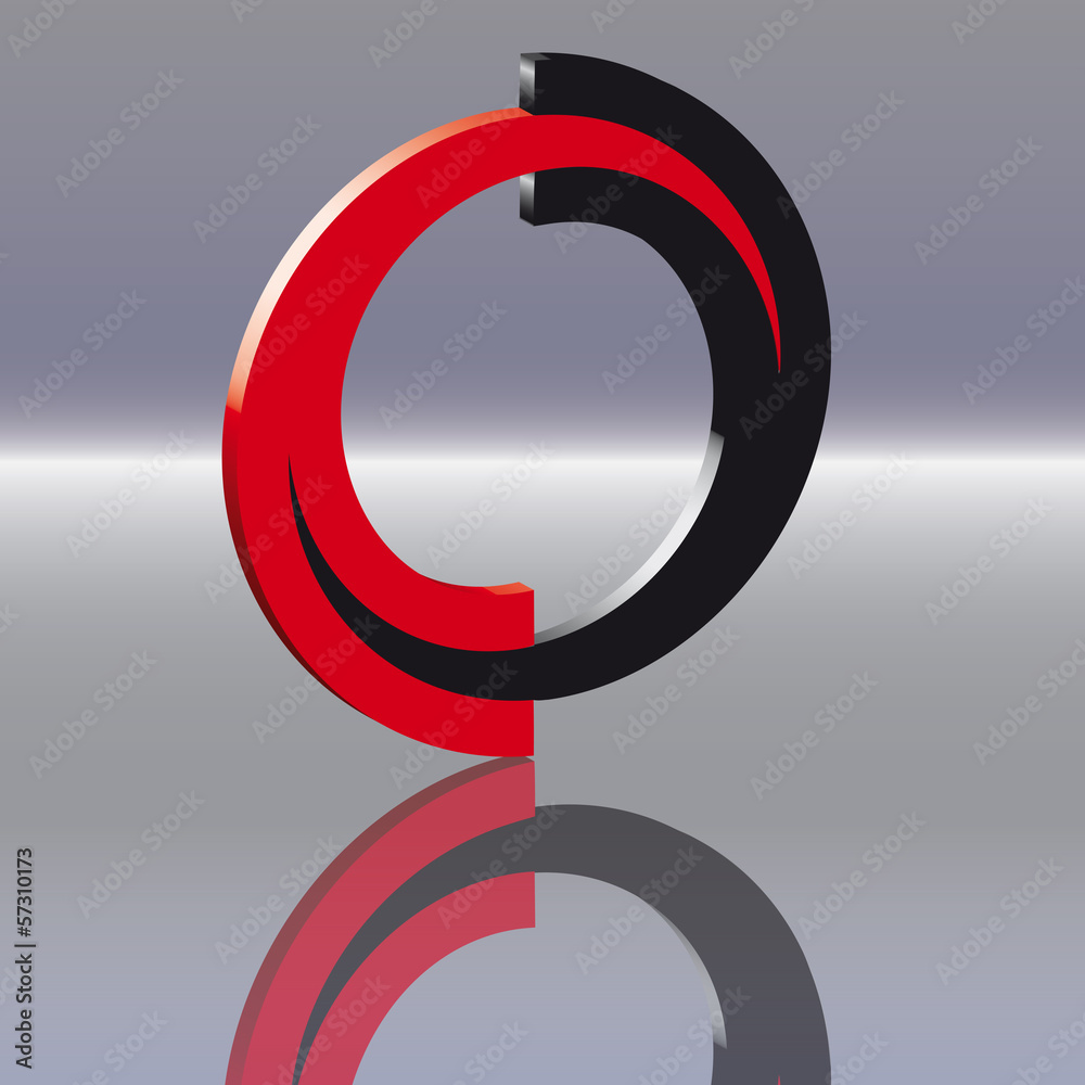 Logo Schwarz Rot Stock Vector | Adobe Stock