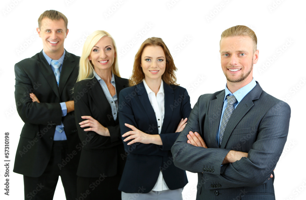 Group of business people isolated on white Group of business people isolated on white