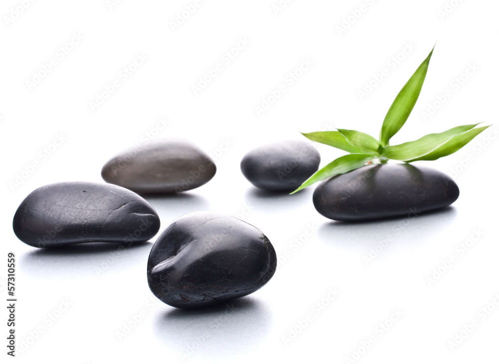 Fototapeta premium Zen pebbles. Stone spa and healthcare concept.
