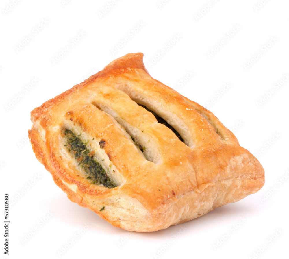 Puff pastry bun isolated on white background. Puff pastry bun isolated on white background.