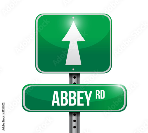 abbey road road sign illustration design