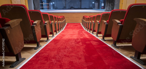 Seats in a theater and opera