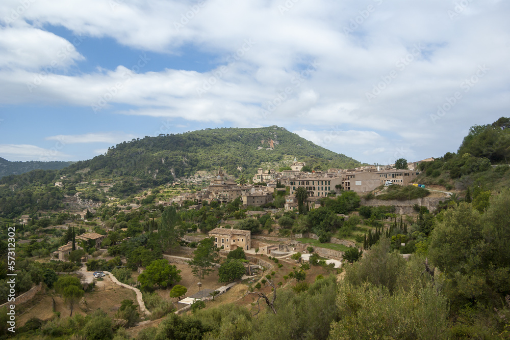 View on mountain village Deia, Mallorca, Spain