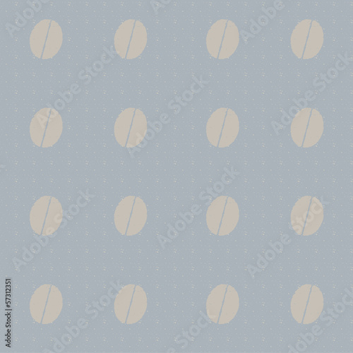 seamless pattern with coffee beans polka dot