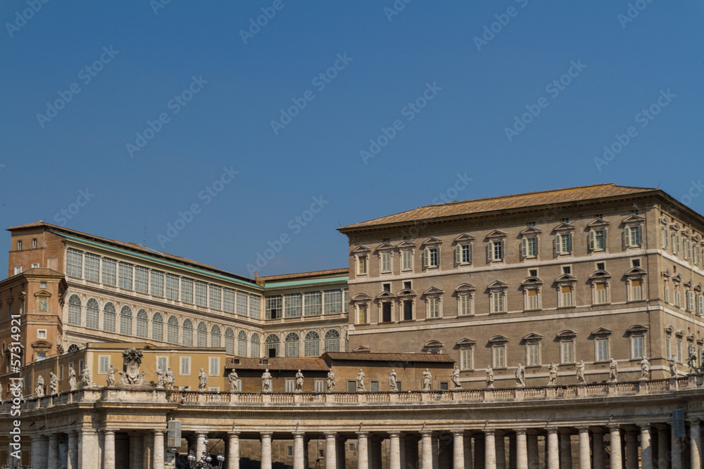 Buildings in Vatican, the Holy See within Rome, Italy. Part of S Buildings in Vatican, the Holy See within Rome, Italy. Part of S