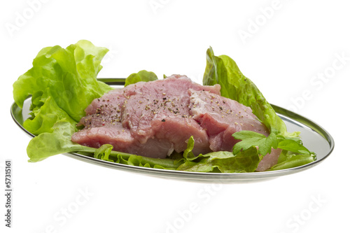 Raw pork meat