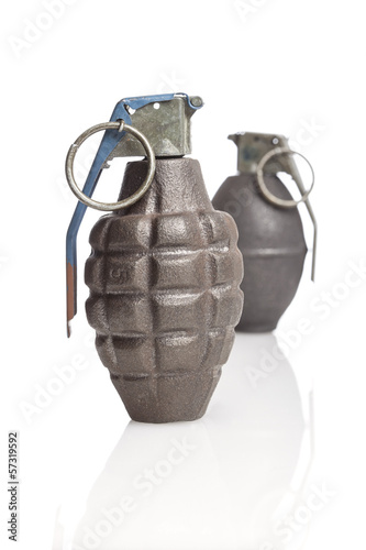 A pair of hand grenades