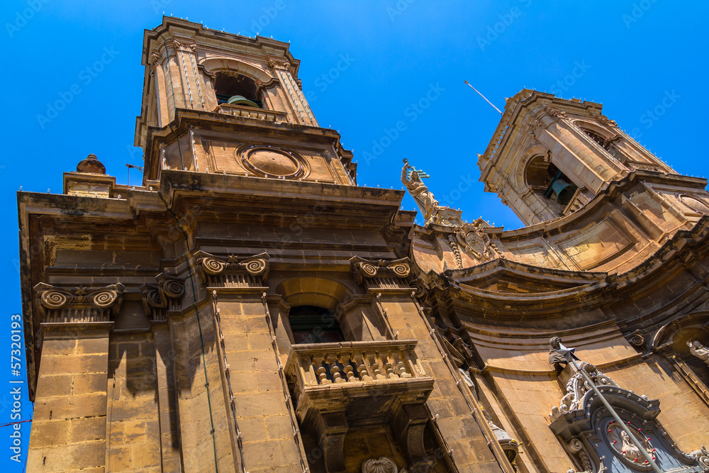 Roof detail of Santa Maria di Porto Salvo in Valletta