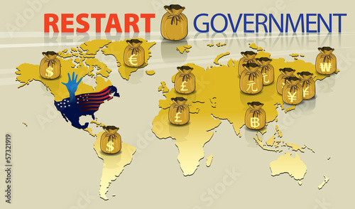 Graphic Represent Government Restart Event