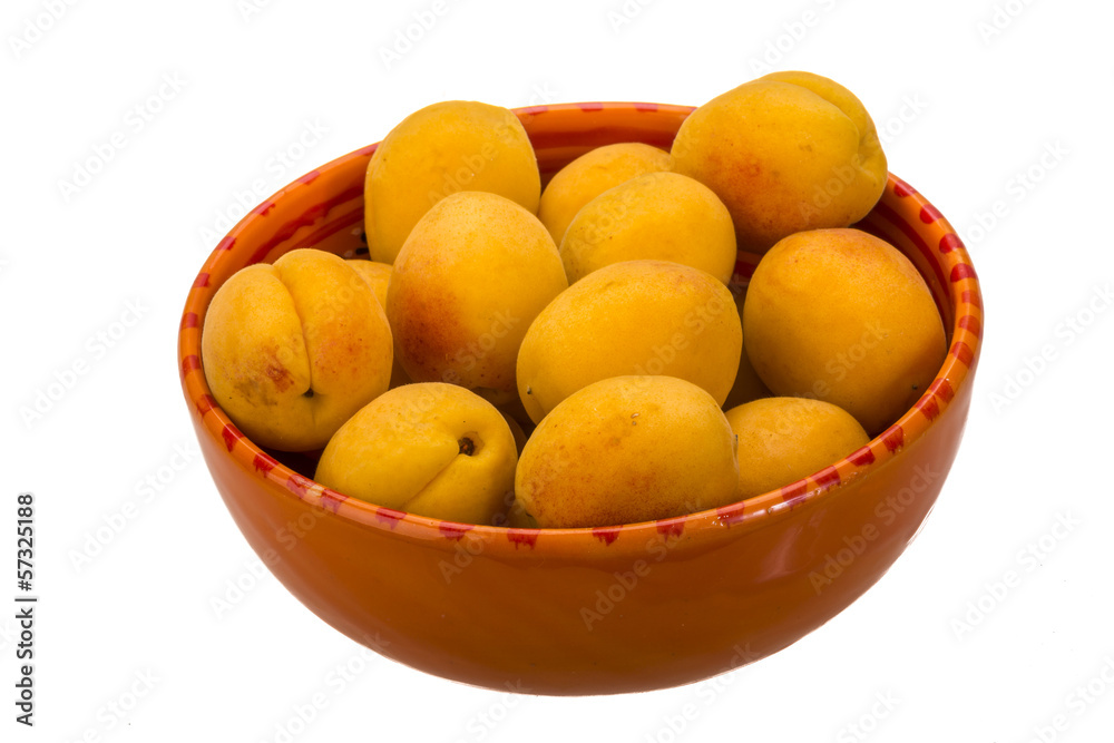 Yellow ripe apricots