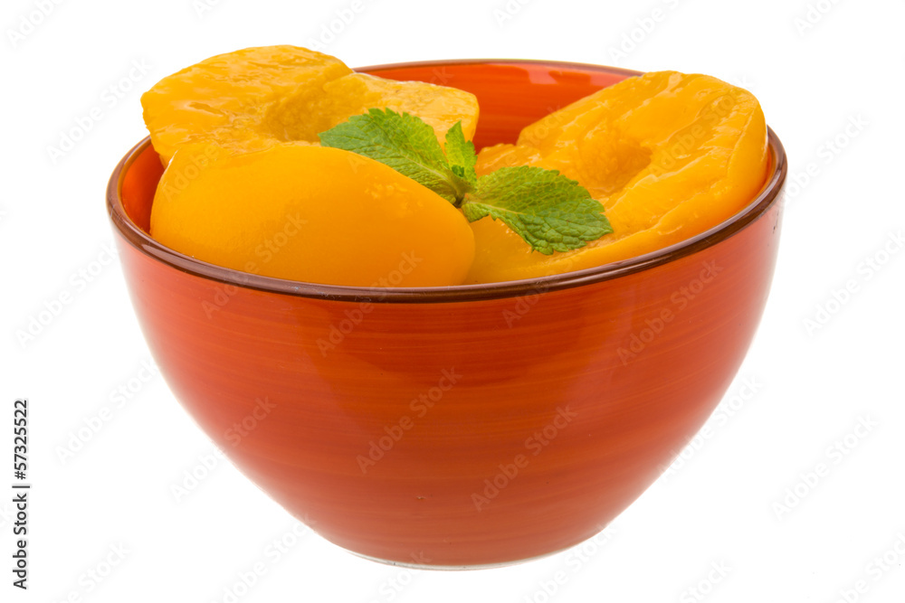 Marinated peaches