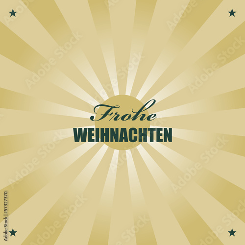 frohe weihnachten auf goldstrahlen hintergrund