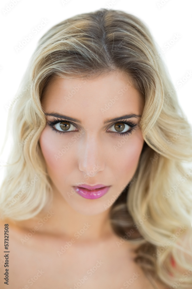 Serious blonde model looking passionately at camera Serious blonde model looking passionately at camera