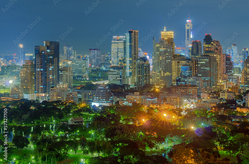 Naklejka premium Bangkok night view