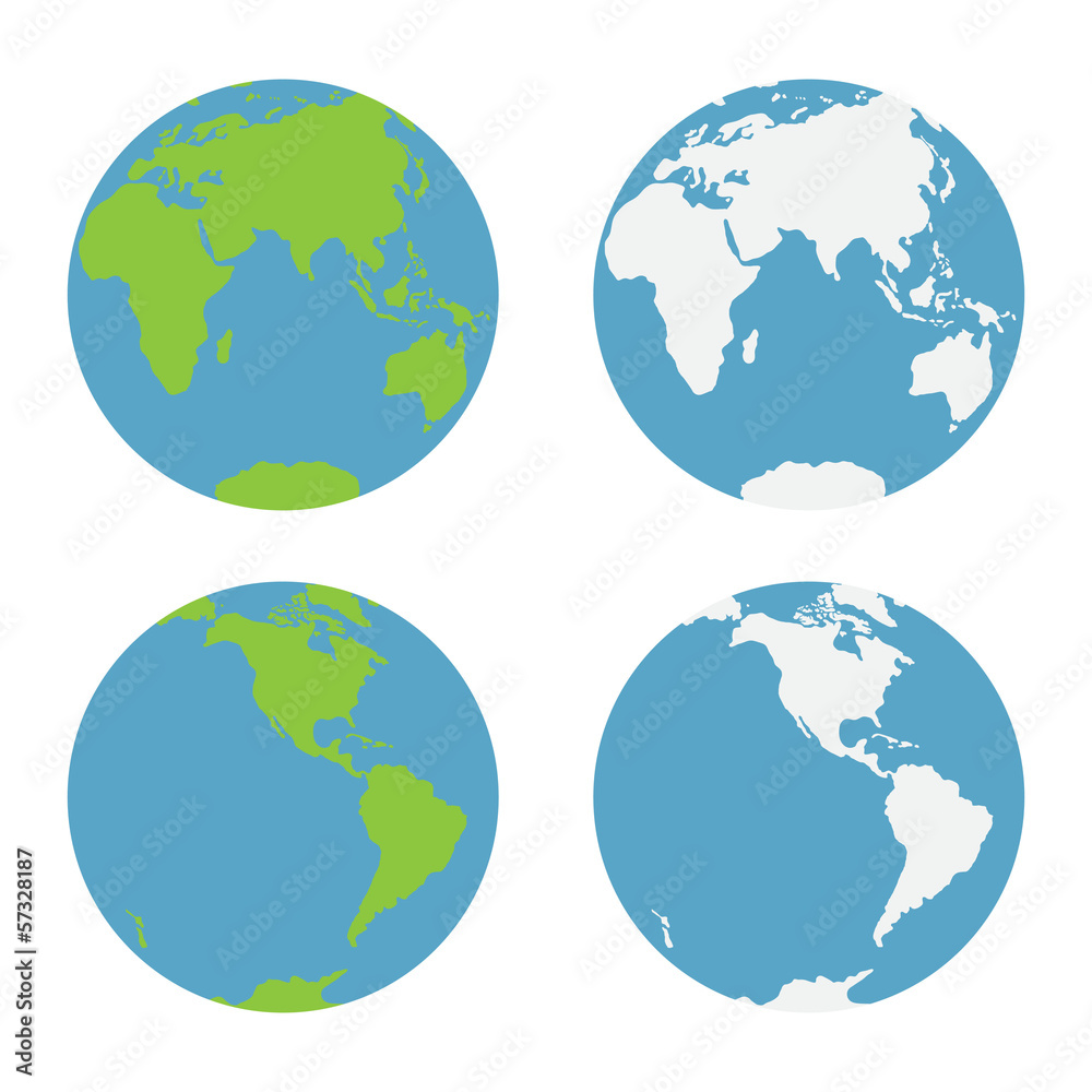 Globe earth vector icons