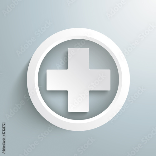 White Plus Symbol White Ring PiAd