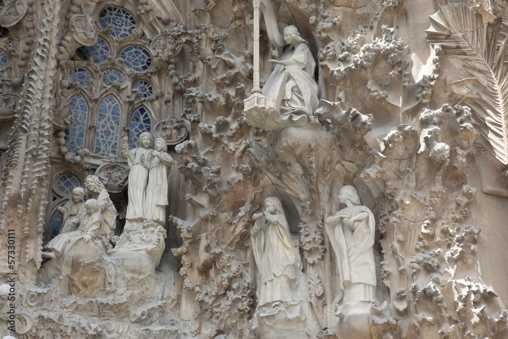 La Sagrada Familia, the unrealistic cathedral designed by Gaudi