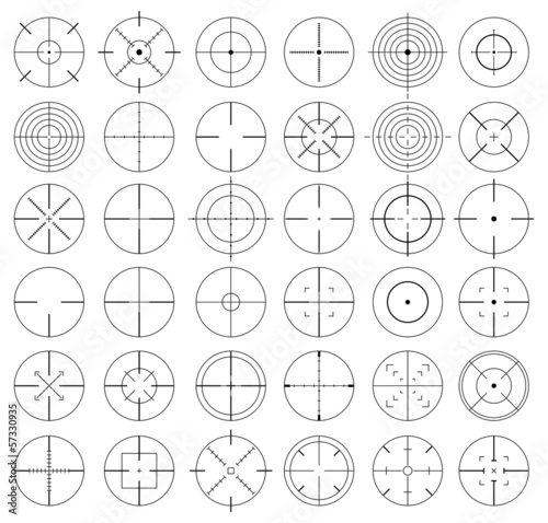 Vector crosshairs set