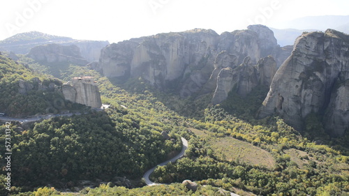 View from above on the Rousannou - St. Barbara monastery photo