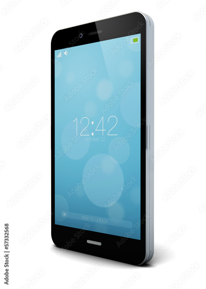 render of a locked smartphone render of a locked smartphone