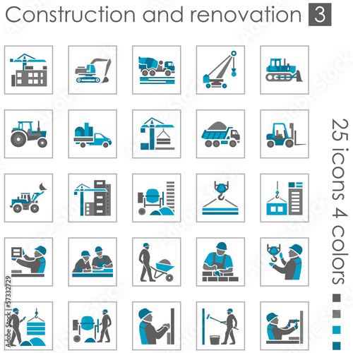 Construction and renovation icons 3