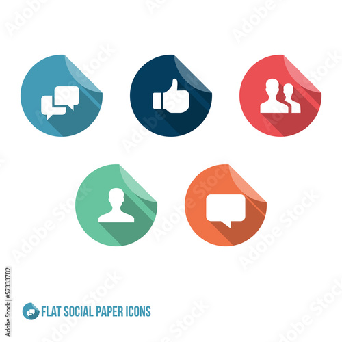 Social Paper Icons