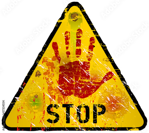 stop sign, warning / prohibition sign, vector