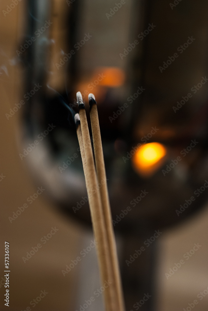 Burning incense