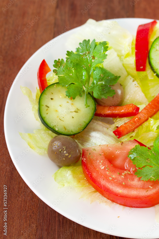 salad on plate salad on plate
