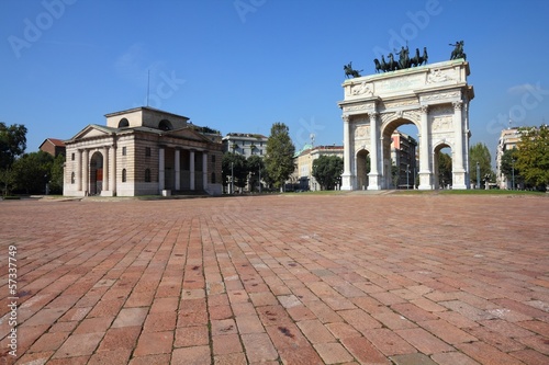 Italy - Milan - Arch of Peace in Sempione park