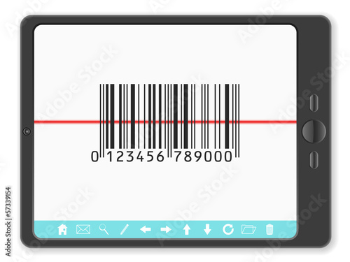 tablet with barcode