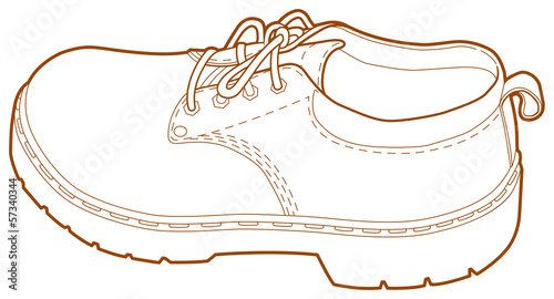 Man's left shoe