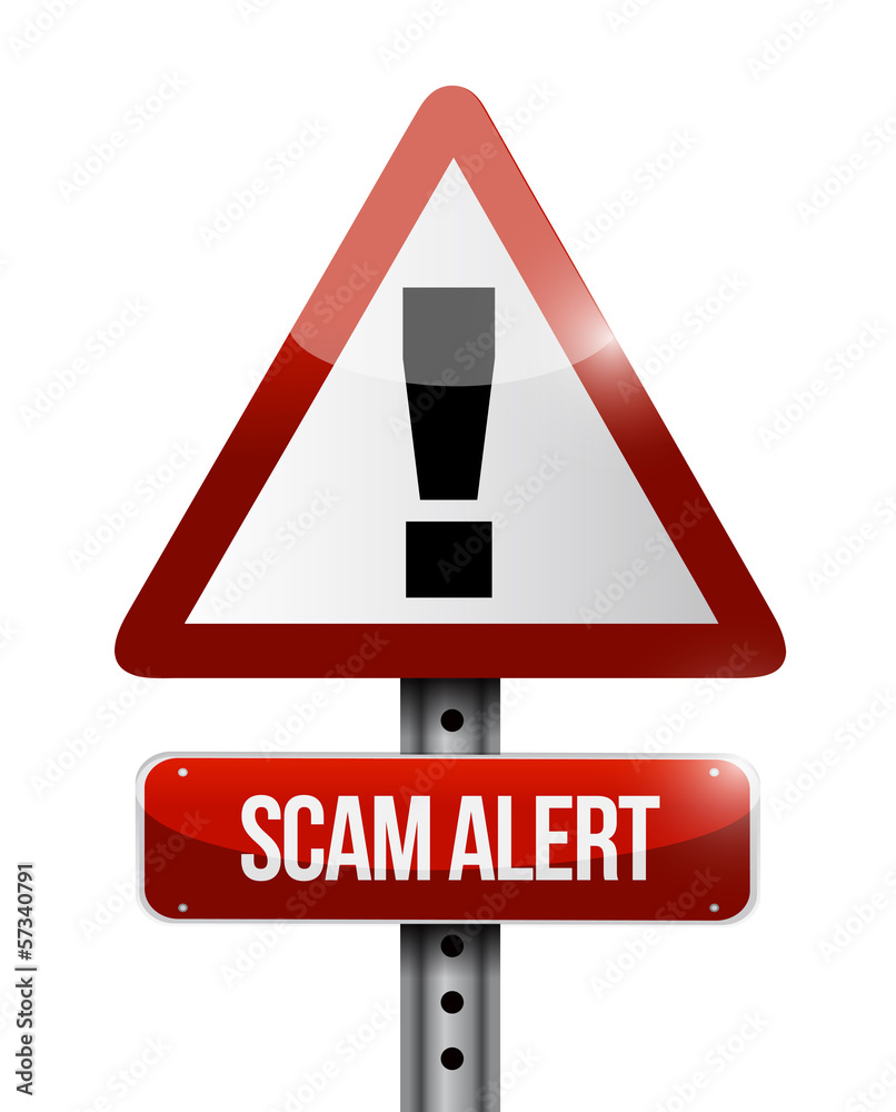 warning scam alert road sign illustration design warning scam alert road sign illustration design