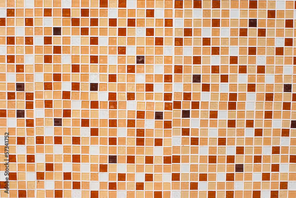 Close up of brown tiled wall for background Close up of brown tiled wall for background
