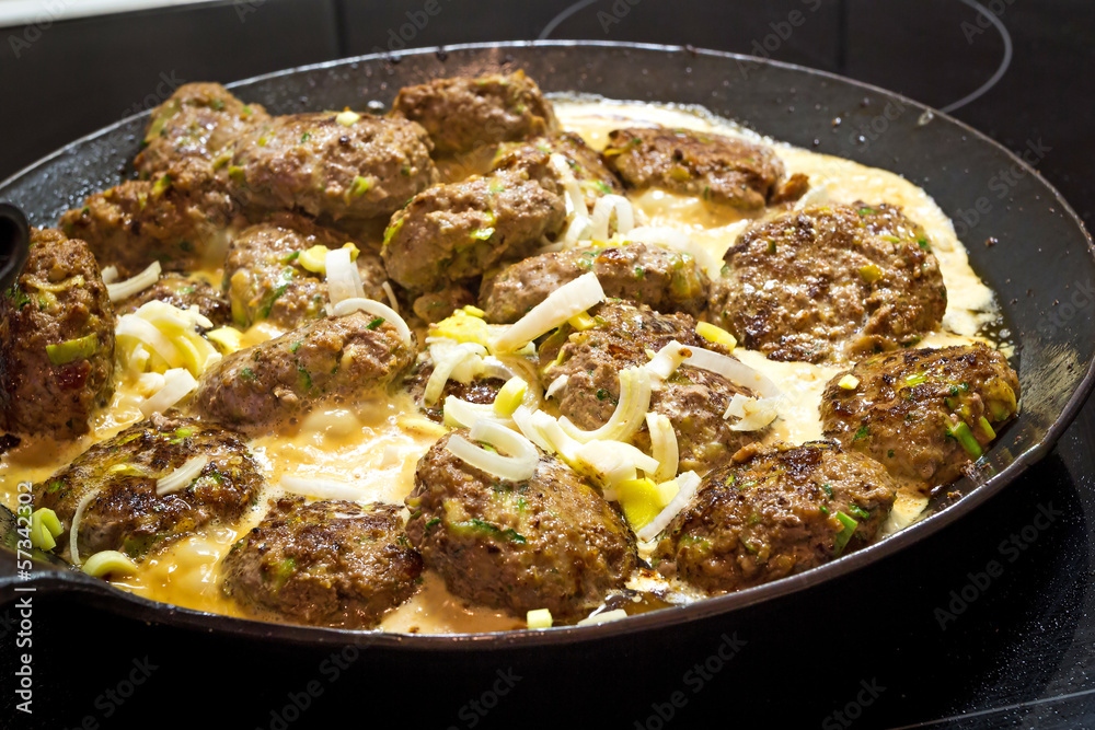 frying meatballs frying meatballs