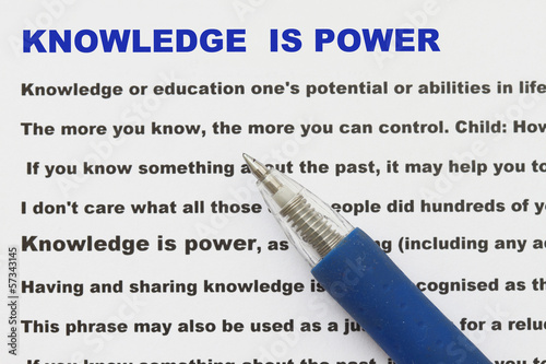 knowledge is power abstract