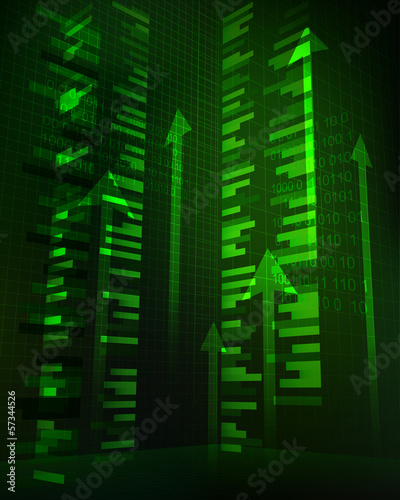 abstract positive business growth results vector