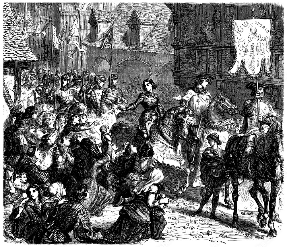 Fototapeta premium Joan of Arc & king Charles VII - Triumph - 15th century