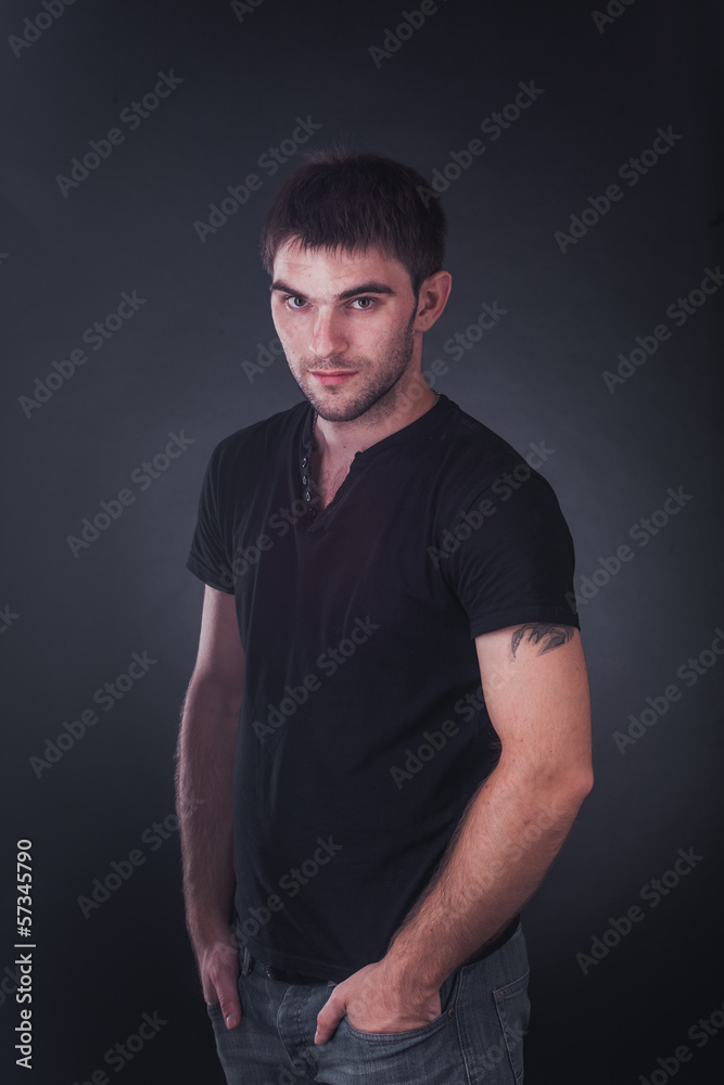 portrait of handsome guy portrait of handsome guy